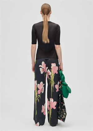 Elasticated long dry viscose pant Melting Flowers Stine Goya 